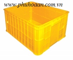 Thùng nhựa ( hộp nhựa) HS019 màu vàng nhìn bao quát cao cấp Phú Hòa An