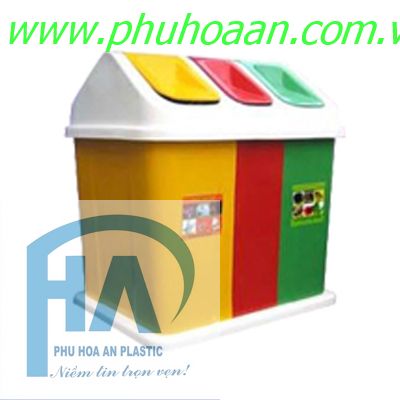 Thùng rác nhựa PLR3-50 150L cao cấp Phú Hòa An