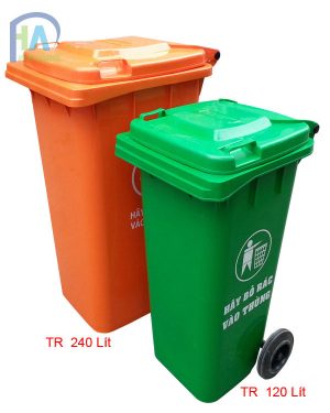 Thùng rác nhựa TR 120 lít siêu bền chắc tại Phú Hòa An