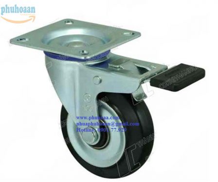 Bánh xe FSR100 cao su khóa 2 cam kết chất lượng tốt, giá tốt