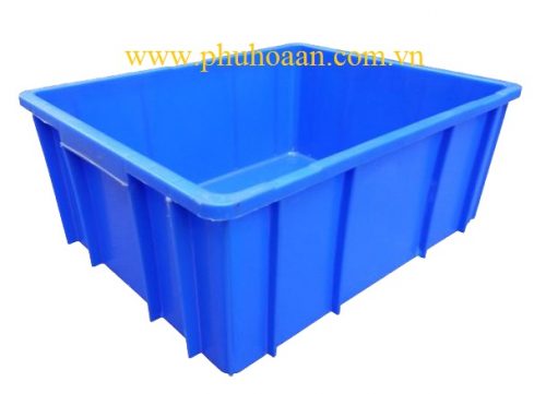 Thùng nhựa(hộp nhựa)B10 xanh dương nhìn bao quát cao cấp Phú Hòa An