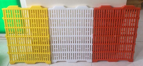 Tấm nhựa lót sàn chuồng heo (chuồng chó) 40x55 trắng vàng cam cao cấp Phú Hòa An