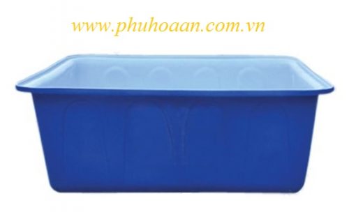 Thùng nhựa chữ nhật (thùng nhựa nuôi cá) dung tích 200l nhin bao quát cao cấp Phú Hòa An.