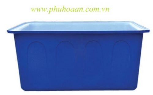 Thùng nhựa chữ nhật (thùng nhựa nuôi cá) dung tích 500l nhin bao quát cao cấp Phú Hòa An.