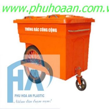 Thùng rác nhựa FTR-011 660L cao cấp Phú Hòa An