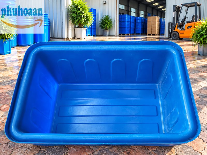 Thùng nhựa chữ nhật 500 lít giá rẻ