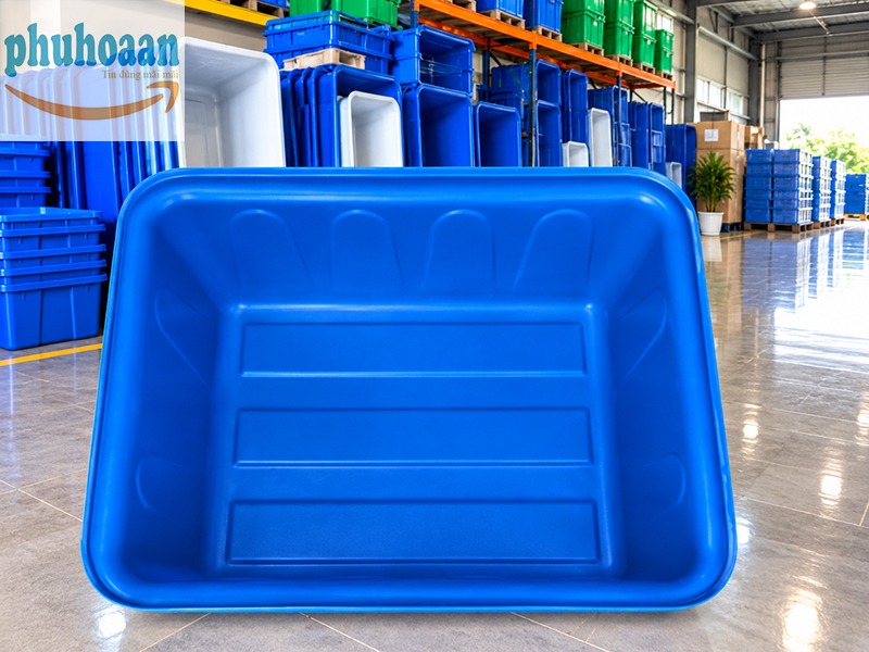 Thùng nhựa chữ nhật 300 lít giá rẻ