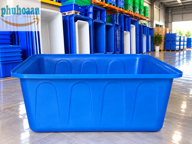 Thùng nhựa chữ nhật 300 lít giá rẻ