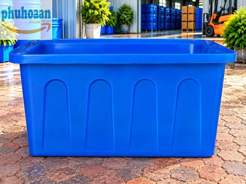 Thùng nhựa chữ nhật 500 lít giá rẻ
