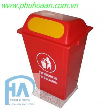 Thùng rác nhựa composite 60L cao cấp Phú Hòa An.