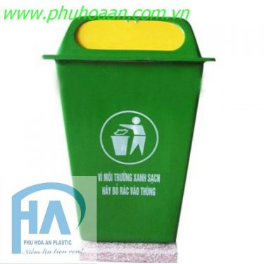 Thùng rác composite 90L cao cấp Phú Hòa An.