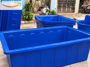 Thùng nhựa chữ nhật 1000 lít (thùng nhựa nuôi cá) giá rẻ
