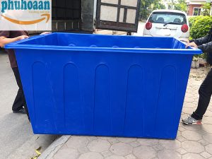 Thùng nhựa chữ nhật 2000 lít (thùng nhựa nuôi cá) giá rẻ
