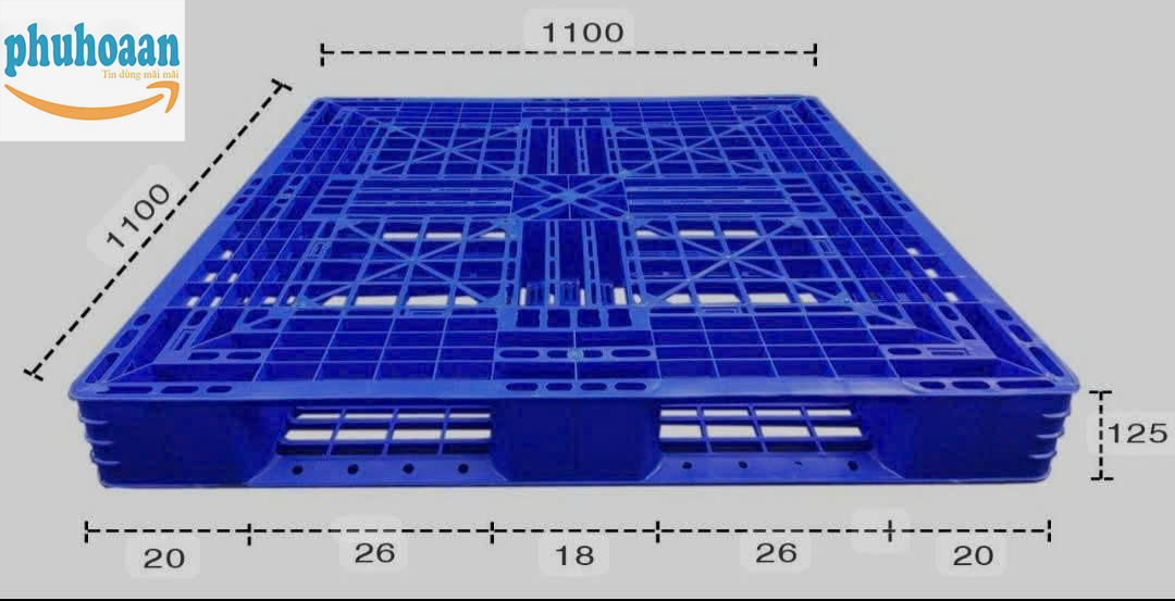 Pallet nhựa PL15LK xanh đậm giá rẻ