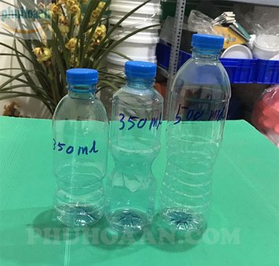 chai nước suối 350ml - 500ml