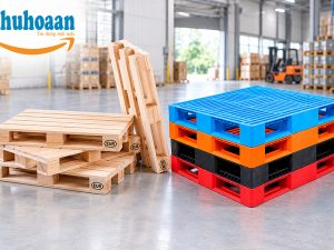 Pallet nhựa và Pallet gỗ: Ưu nhược điểm, cách lựa chọn phù hợp