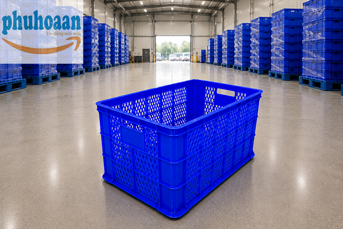 Sọt nhựa 5 bánh xe giá rẻ tận xưởng