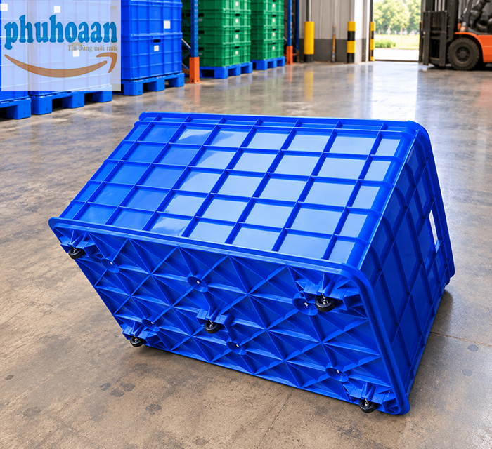 Thùng nhựa đặc 5 bánh xe giá rẻ
