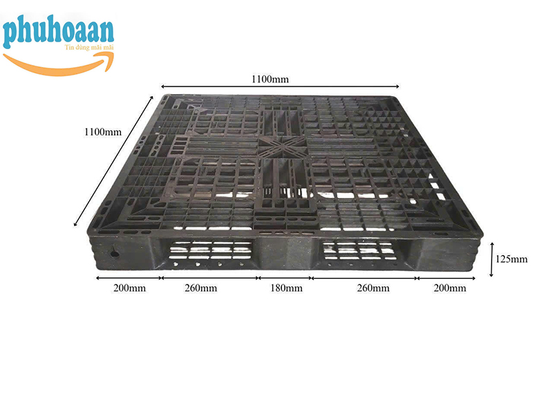 Pallet nhựa PL15LK màu đen giá rẻ