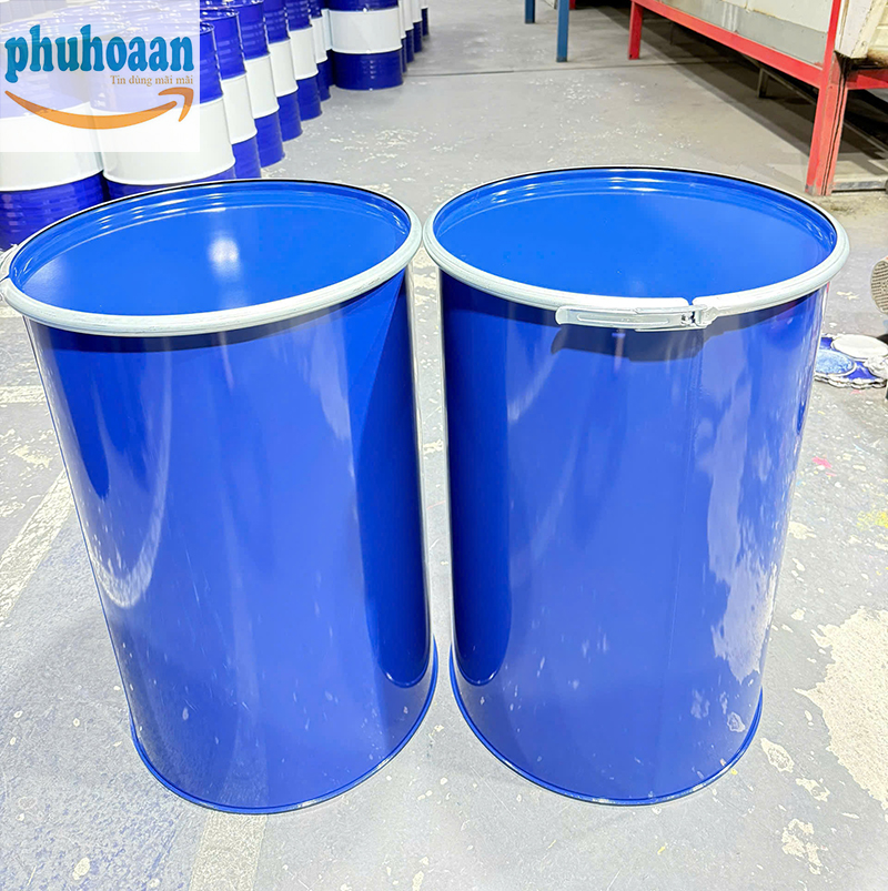 Thùng phuy sắt nắp mở đai sắt giá rẻ