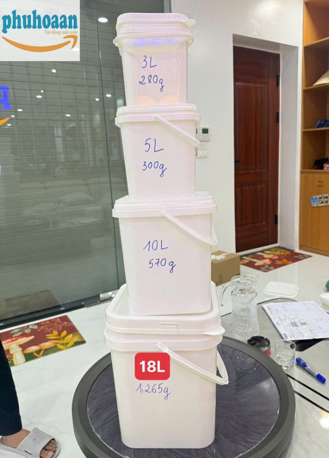 Xô Nhựa Vuông 3L